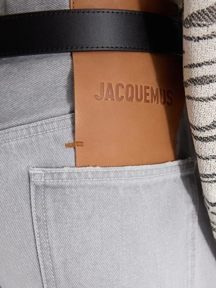 Men Denim JACQUEMUS The Straight DeNmes Denim Pants Grey Offwhite