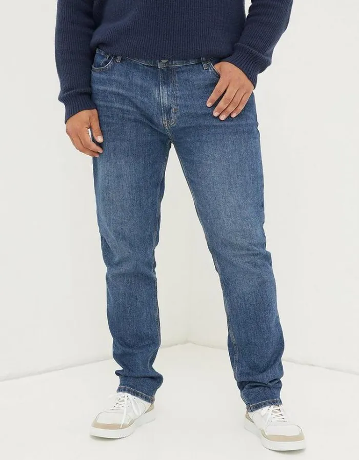 Men FatFace Jeans Slim Fit Jeans Indigo Blue