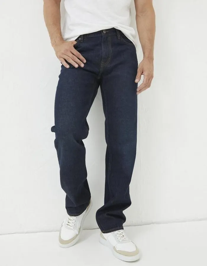 Men FatFace Jeans Straight Fit Jeans Dark Blue