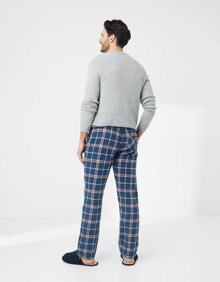 Men FatFace Men039s Sale Clevedon Checked Pj Bottoms Sea Blue