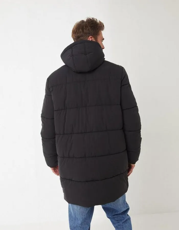 Men FatFace Men039s Sale Launton Long Puffer Jacket Black