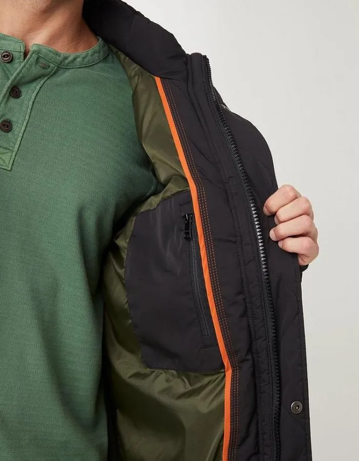Men FatFace Men039s Sale Launton Long Puffer Jacket Black