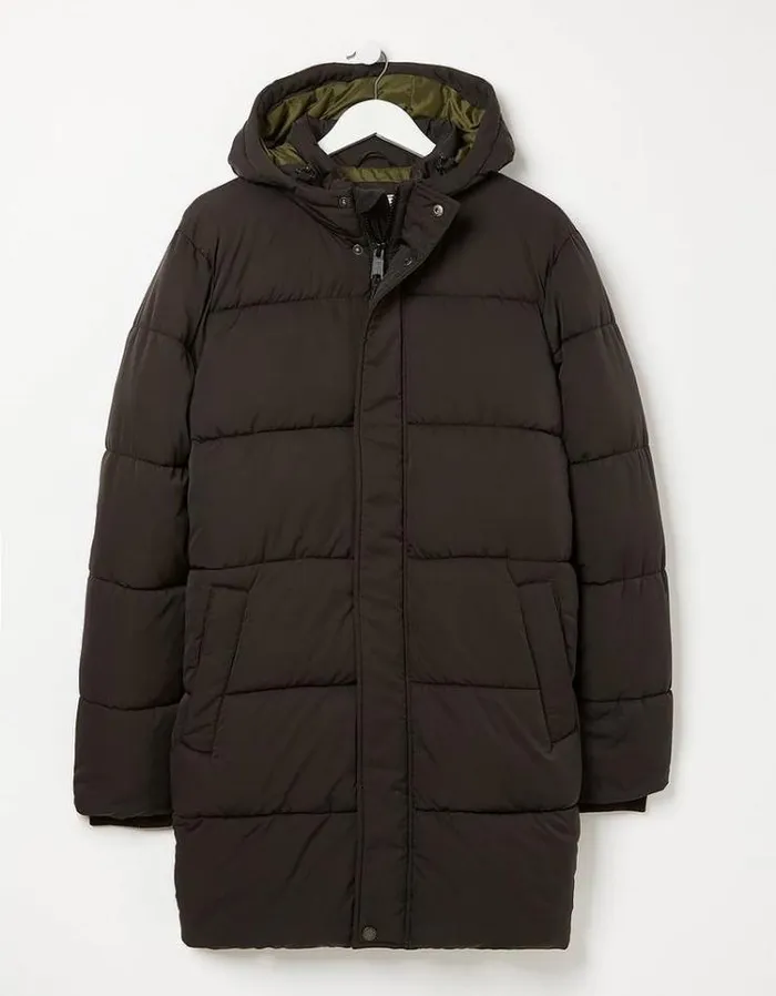 Men FatFace Men039s Sale Launton Long Puffer Jacket Black