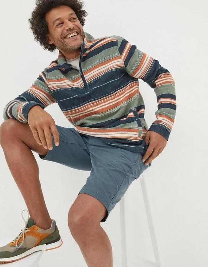 Men FatFace Shorts Cove Chino Shorts Dusky Blue