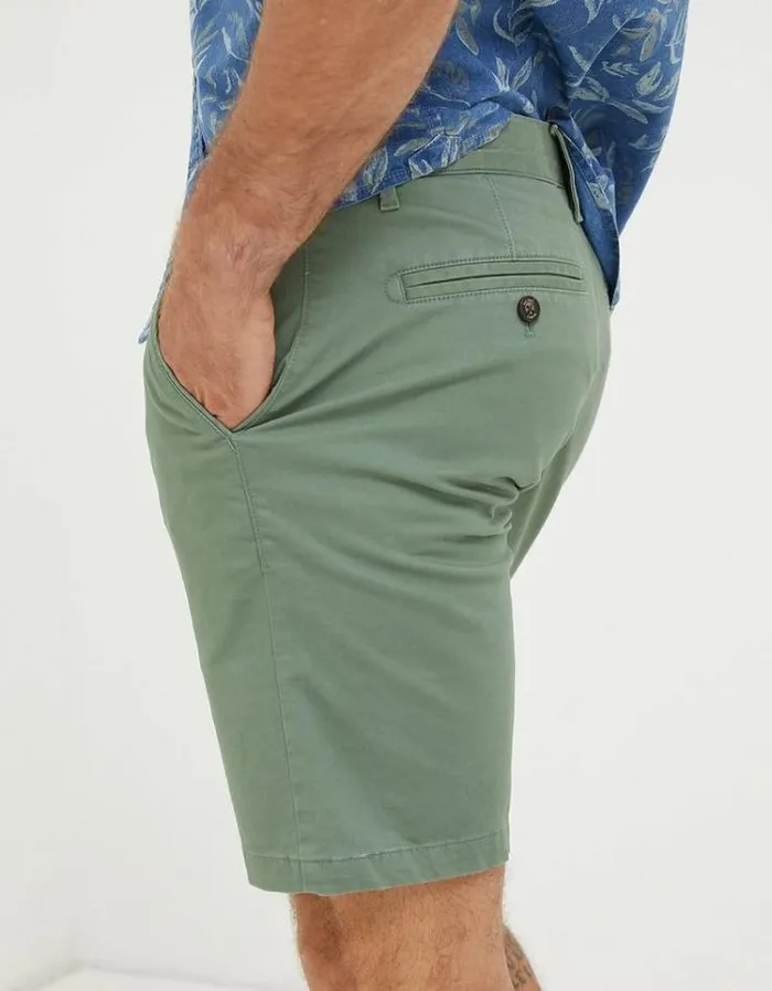 Men FatFace Shorts Mawes Chino Shorts Sage Green