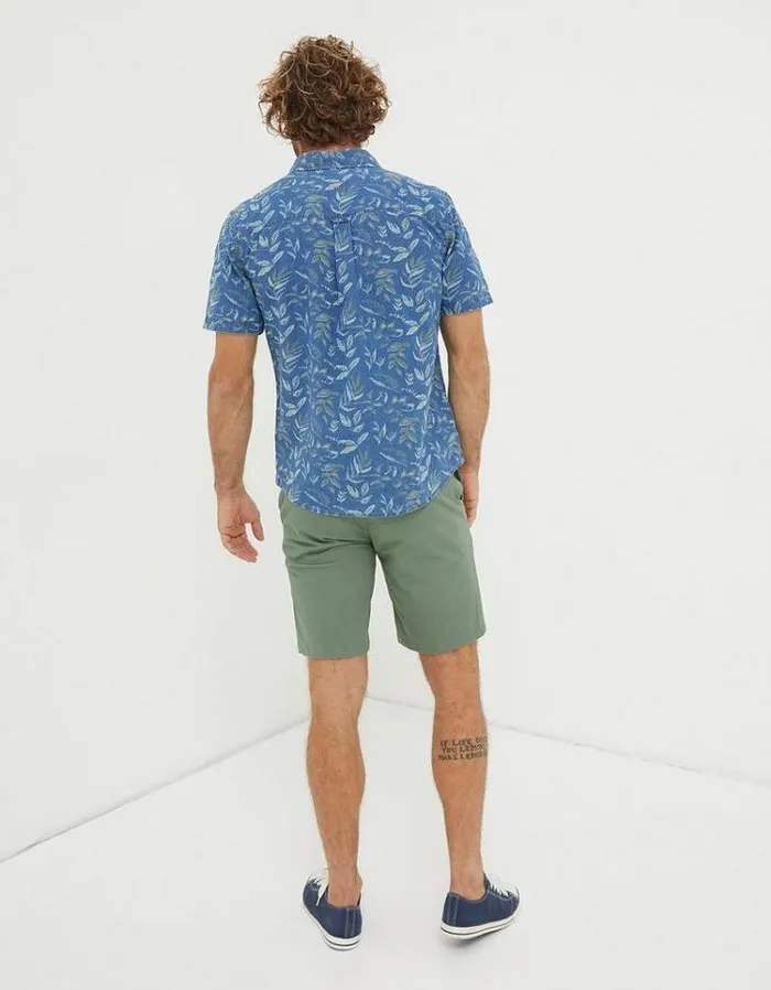 Men FatFace Shorts Mawes Chino Shorts Sage Green