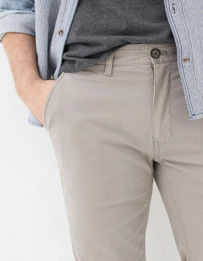 Men FatFace Tall Collection Heyshott Slim Chinos Light Grey