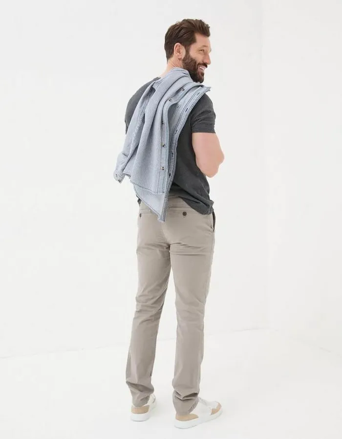 Men FatFace Tall Collection Heyshott Slim Chinos Light Grey