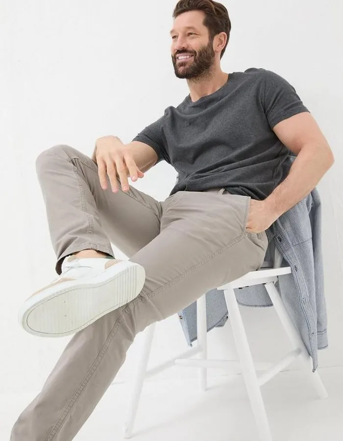 Men FatFace Tall Collection Heyshott Slim Chinos Light Grey
