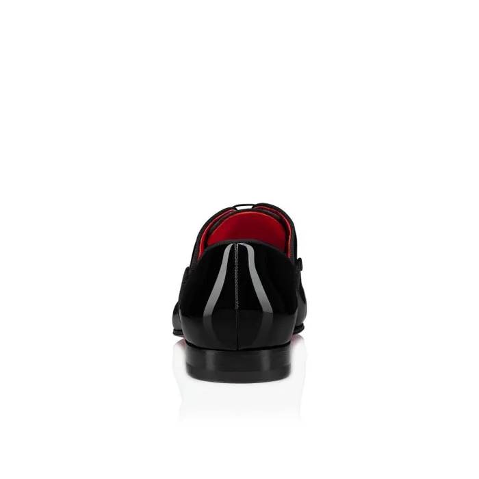 Men Greggy Chick Laceup Shoes 8211 Patent Calf Leather 8211 Black Christian Louboutin Buckles and Laceups