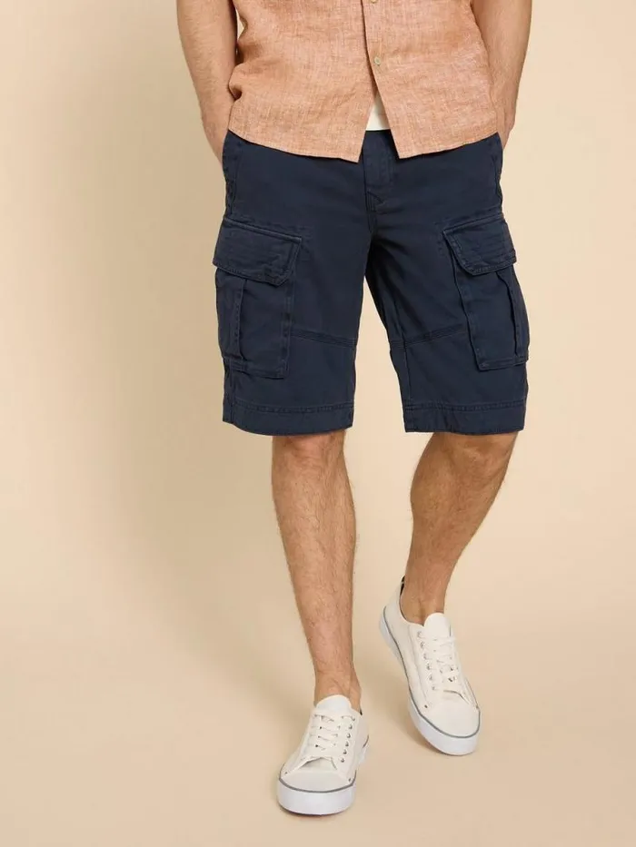 Men Halsall Organic Cargo Short Dark Navy White Stuff Shorts