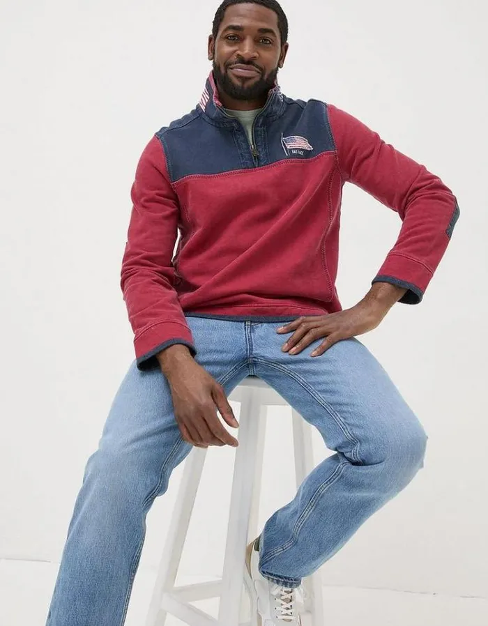 MenKids FatFace Airlie Sweatshirt Airlie USA Sweatshirt Red