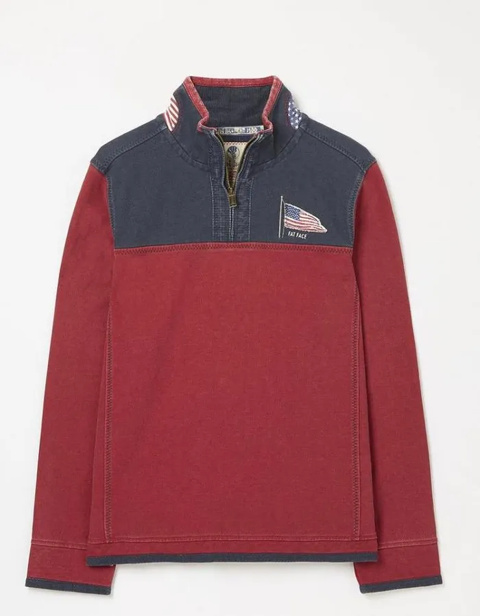 MenKids FatFace Airlie Sweatshirt Airlie USA Sweatshirt Red