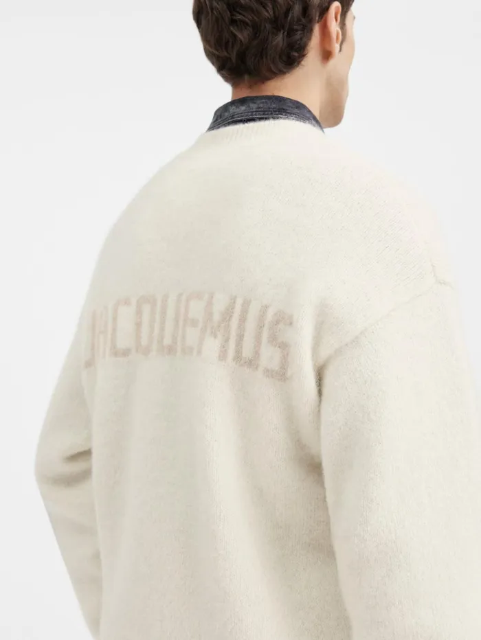 Men Knits JACQUEMUS The Jacquemus Sweater Light Beige Men Knits JACQUEMUS The Jacquemus Sweater Light Beige
