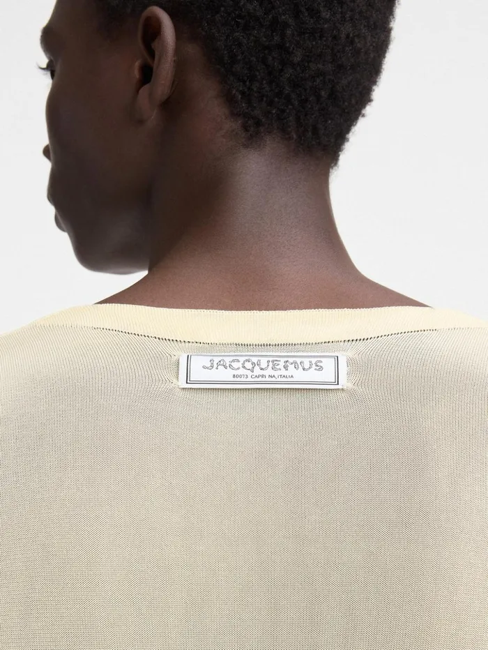 Men Knits JACQUEMUS The Paseo Knit Light Yellow Men Knits JACQUEMUS The Paseo Knit Light Yellow