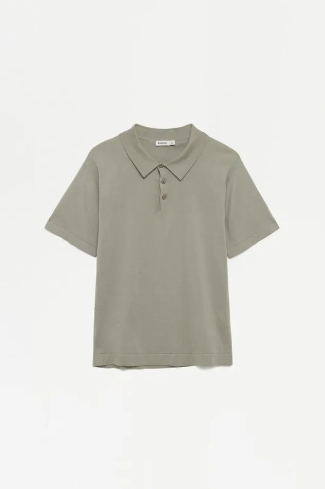 Men Knitwear Jonathan Simkhai Barron Polo Gray Polo Shirt Men Knitwear Jonathan Simkhai Barron Polo Gray Polo Shirt