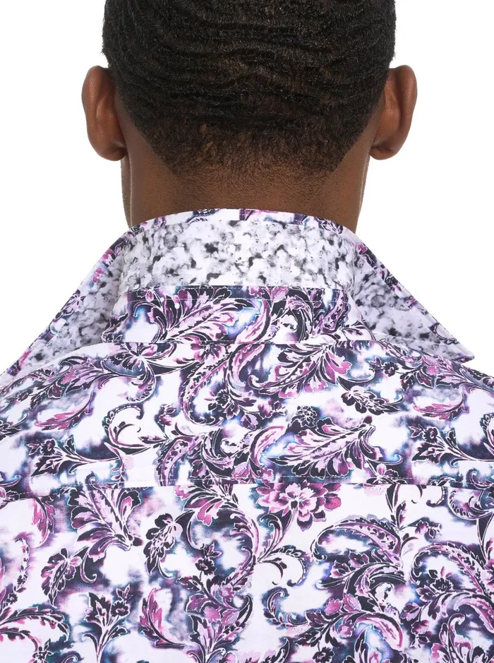 Men Long Sleeve Button Down Shirts Robert Graham CICCIO LONG SLEEVE BUTTON DOWN SHIRT Wine