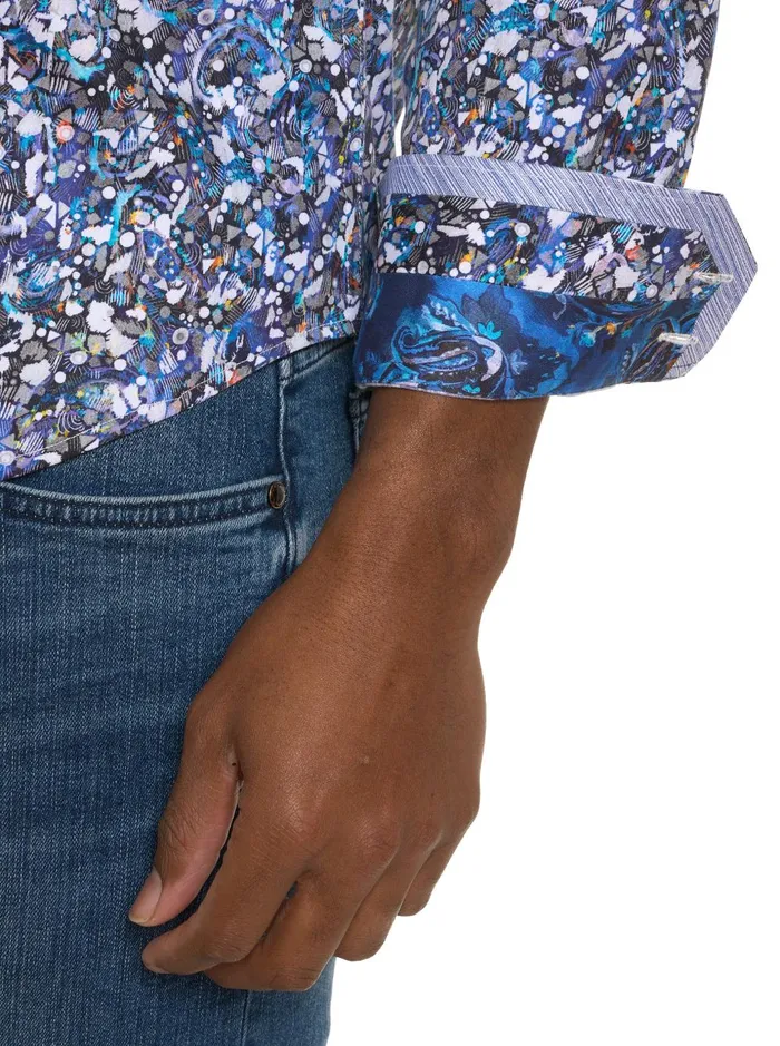 Men Long Sleeve Button Down Shirts Robert Graham FONDO LONG SLEEVE BUTTON DOWN SHIRT Multi