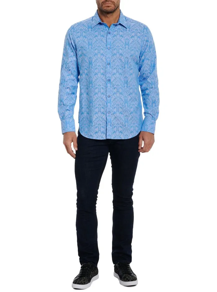Men Long Sleeve Button Down Shirts Robert Graham HIGHLAND LONG SLEEVE BUTTON DOWN SHIRT Classic