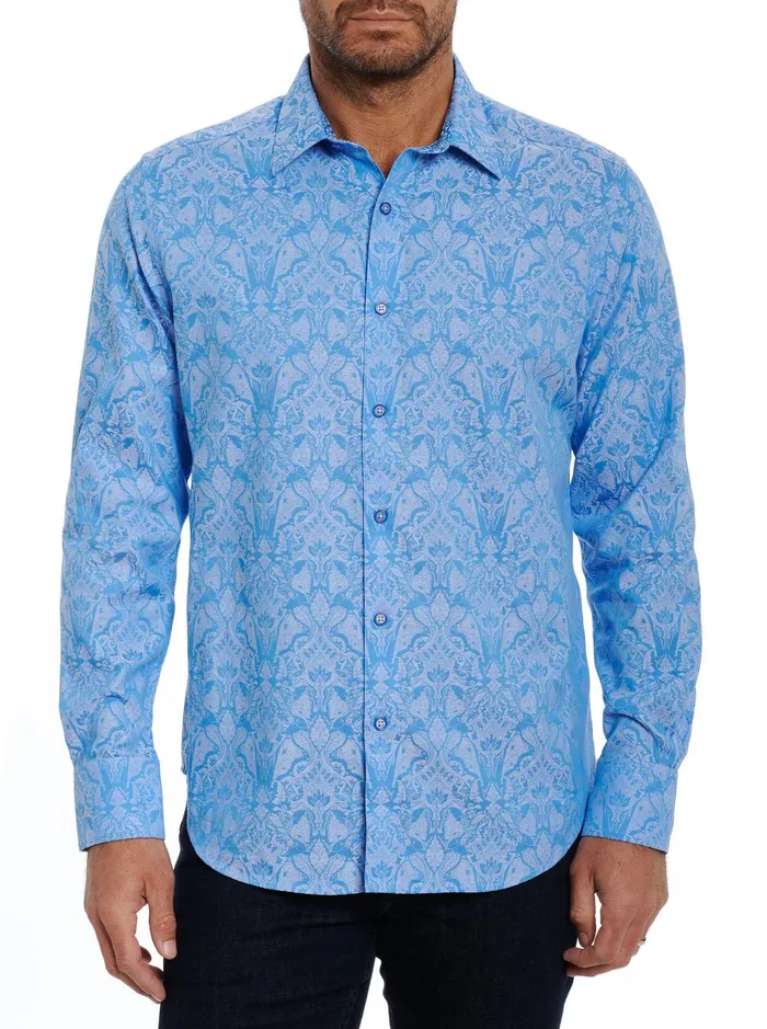 Men Long Sleeve Button Down Shirts Robert Graham HIGHLAND LONG SLEEVE BUTTON DOWN SHIRT Classic