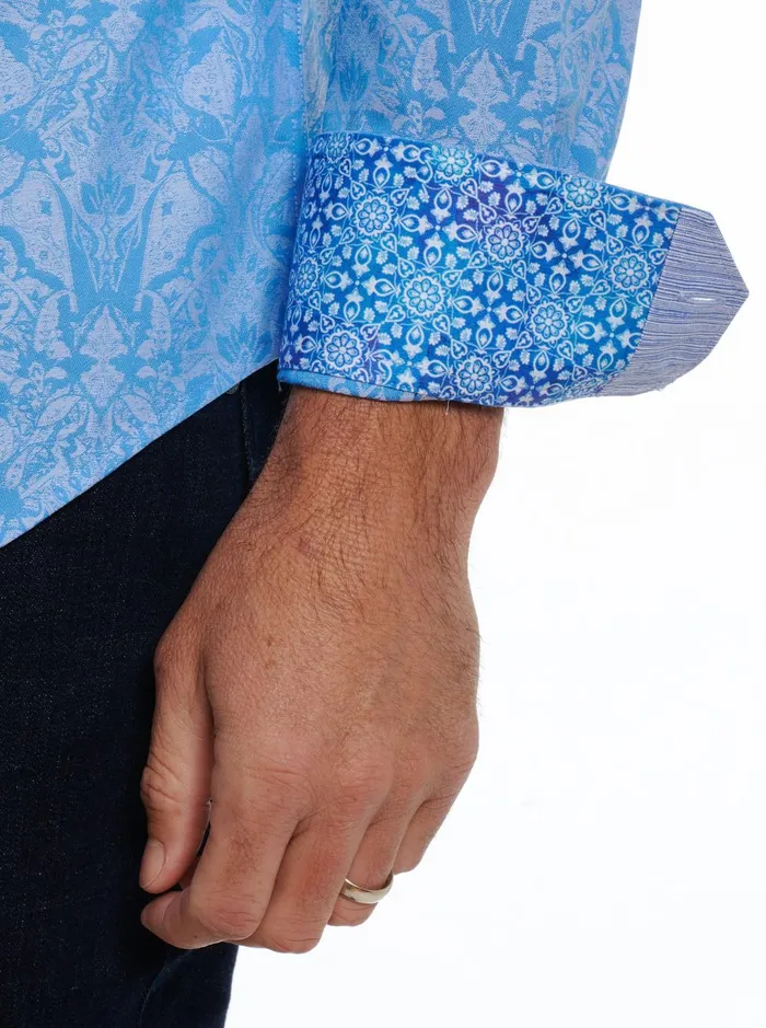 Men Long Sleeve Button Down Shirts Robert Graham HIGHLAND LONG SLEEVE BUTTON DOWN SHIRT Classic