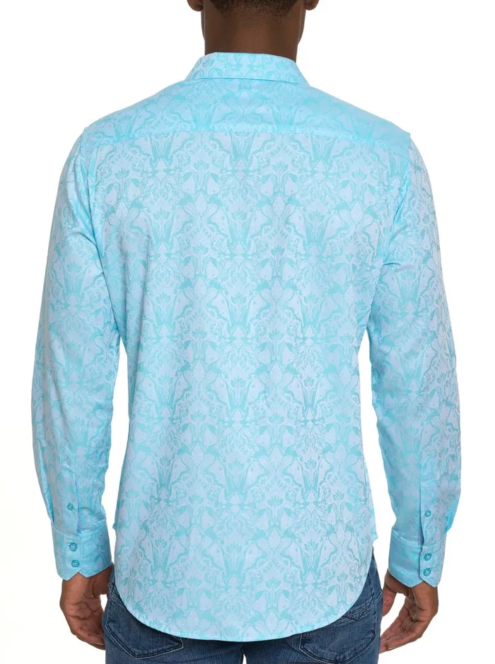 Men Long Sleeve Button Down Shirts Robert Graham HIGHLAND LONG SLEEVE BUTTON DOWN SHIRT Mint