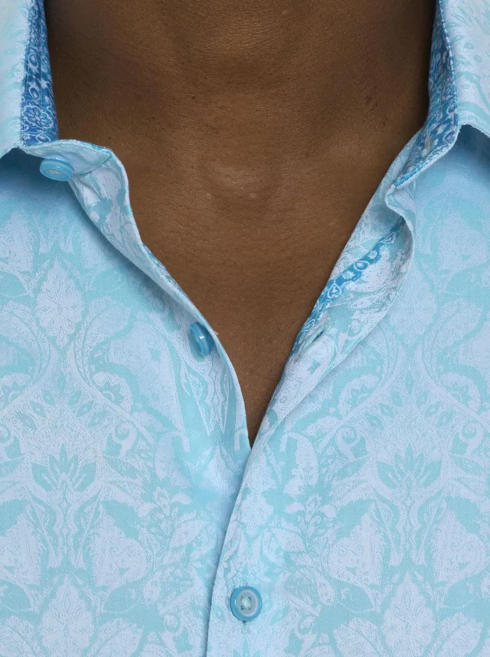 Men Long Sleeve Button Down Shirts Robert Graham HIGHLAND LONG SLEEVE BUTTON DOWN SHIRT Mint