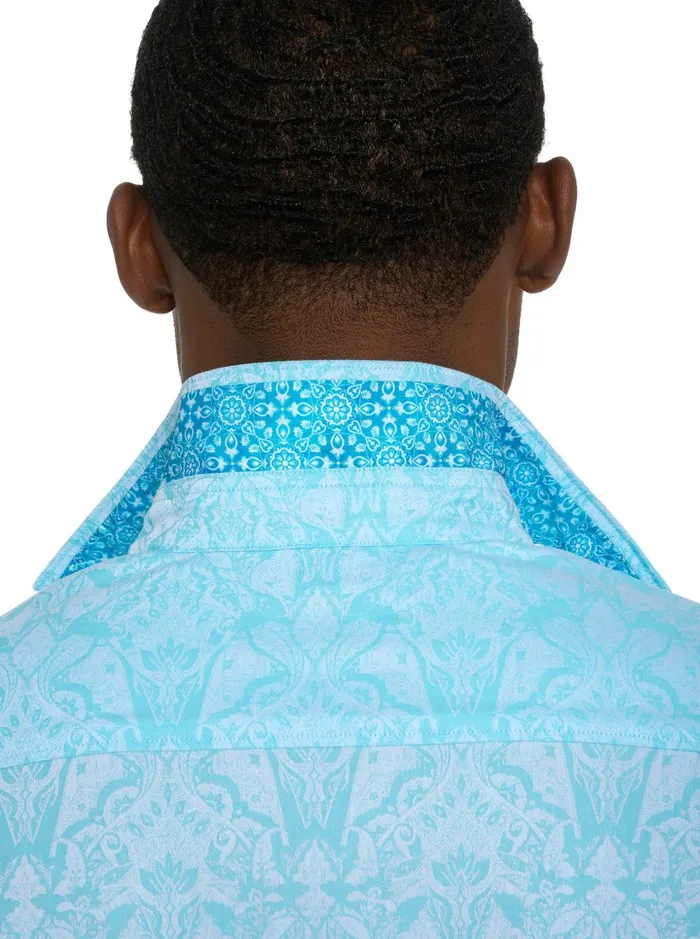 Men Long Sleeve Button Down Shirts Robert Graham HIGHLAND LONG SLEEVE BUTTON DOWN SHIRT Mint