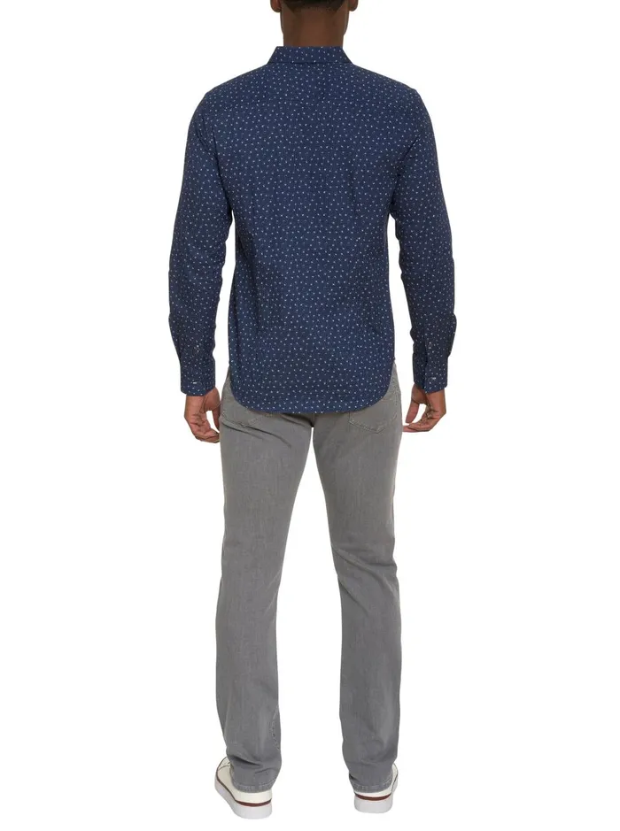 Men Long Sleeve Button Down Shirts Robert Graham JILANI LONG SLEEVE BUTTON DOWN SHIRT Navy