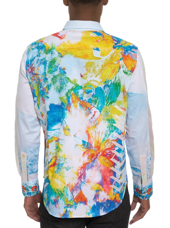 Men Long Sleeve Button Down Shirts Robert Graham LIMITED EDITION THE ALPS LONG SLEEVE BUTTON DOWN SHIRT White