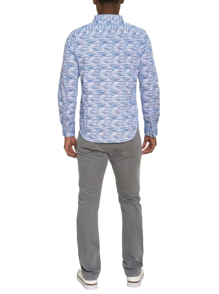 Men Long Sleeve Button Down Shirts Robert Graham MORETTI LONG SLEEVE BUTTON DOWN SHIRT Blue