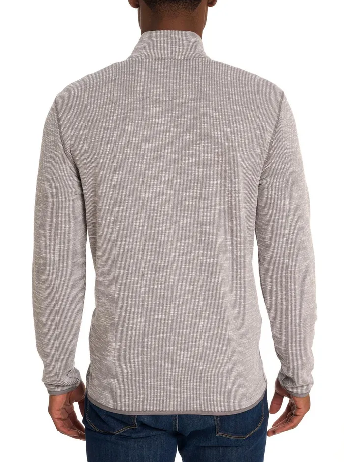Men Long Sleeve Knits Robert Graham KOBRA FULL ZIP LONG SLEEVE KNIT Light Grey