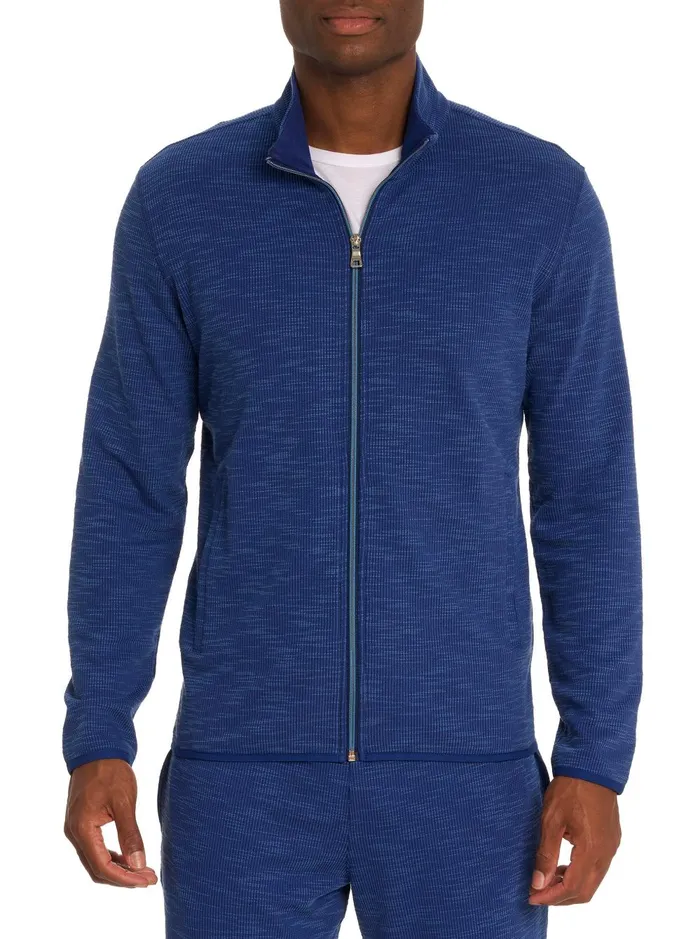Men Long Sleeve Knits Robert Graham KOBRA FULL ZIP LONG SLEEVE KNIT Light Grey