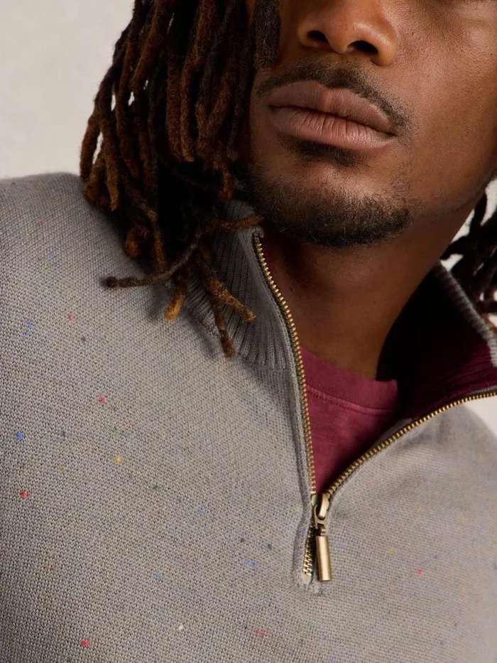 Men Merino Wool Funnel Neck Nep Natural Multi White Stuff Knitwear Men Merino Wool Funnel Neck Nep Natural Multi White Stuff Knitwear