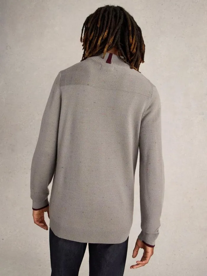 Men Merino Wool Funnel Neck Nep Natural Multi White Stuff Knitwear Men Merino Wool Funnel Neck Nep Natural Multi White Stuff Knitwear