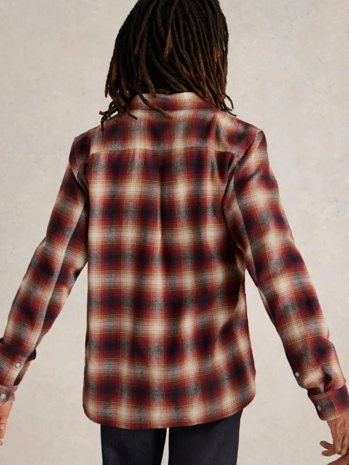 Men Moxley Flannel Checked Shirt Red Multi White Stuff Shirts Men Moxley Flannel Checked Shirt Red Multi White Stuff Shirts