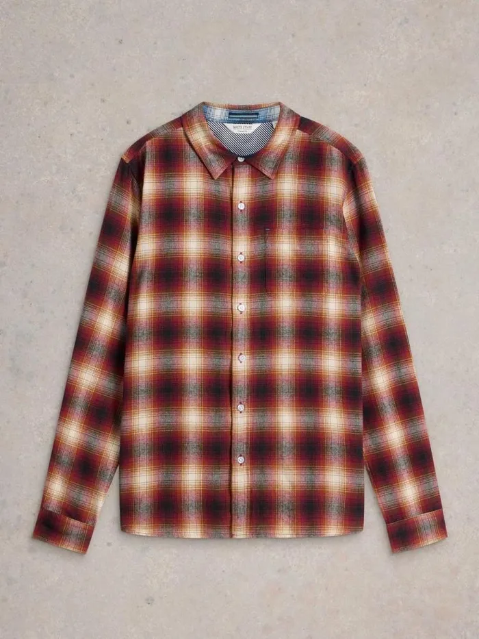 Men Moxley Flannel Checked Shirt Red Multi White Stuff Shirts Men Moxley Flannel Checked Shirt Red Multi White Stuff Shirts