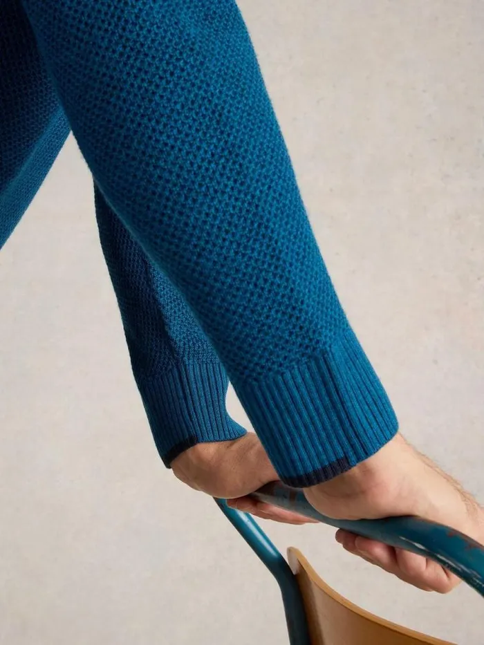 Men Newport Merino Wool Henley Mid Teal White Stuff Knitwear Men Newport Merino Wool Henley Mid Teal White Stuff Knitwear