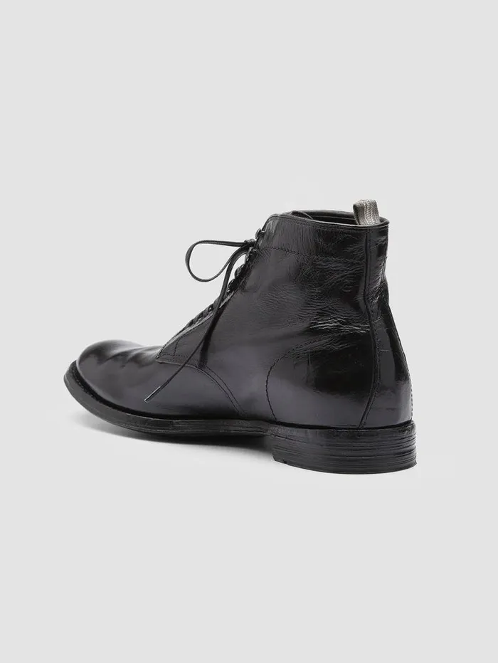 Men Officine Creative Footwear ANATOMIA 013 Black Leather Ankle Boots
