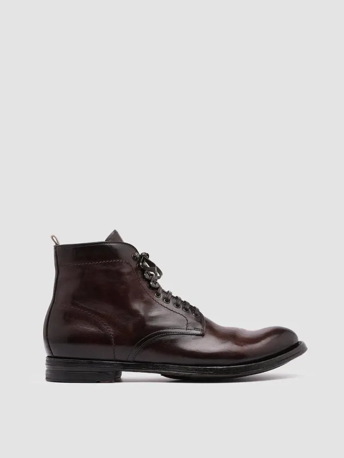 Men Officine Creative Footwear ANATOMIA 013 Brown Leather Ankle Boots