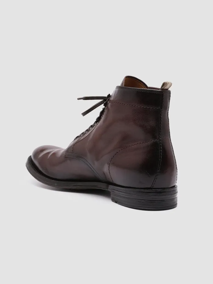 Men Officine Creative Footwear ANATOMIA 013 Brown Leather Ankle Boots