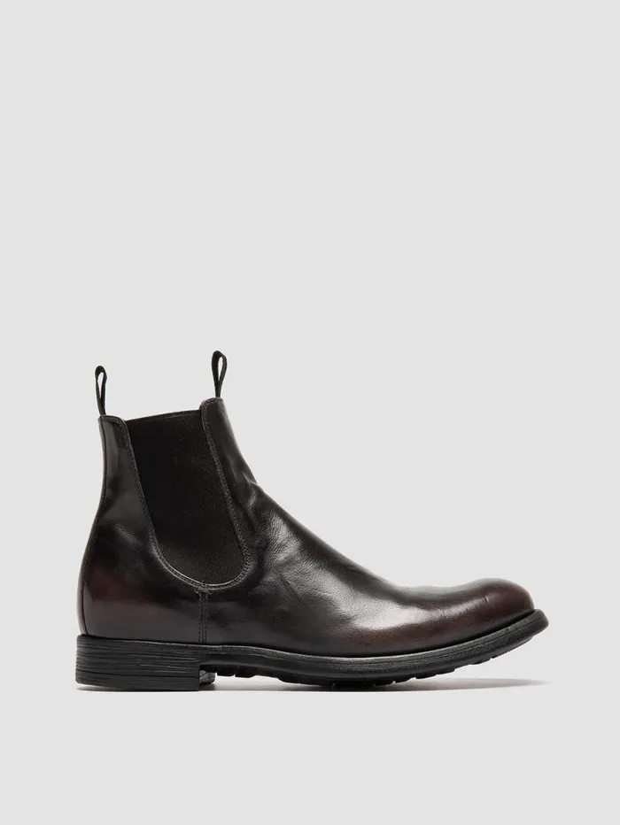 Men Officine Creative Footwear CHRONICLE 002 Black And Brown Leather Chelsea Boots