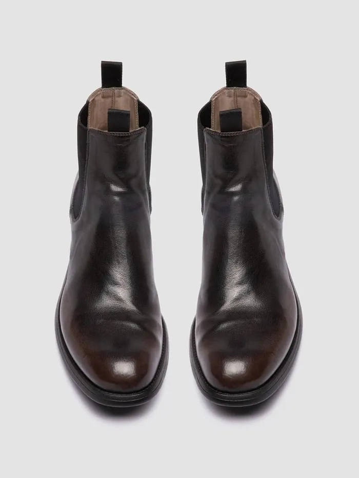 Men Officine Creative Footwear CHRONICLE 002 Black And Brown Leather Chelsea Boots Men Officine Creative Footwear CHRONICLE 002 Black And Brown Leather Chelsea Boots