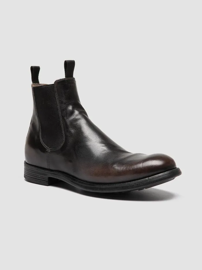 Men Officine Creative Footwear CHRONICLE 002 Black And Brown Leather Chelsea Boots Men Officine Creative Footwear CHRONICLE 002 Black And Brown Leather Chelsea Boots