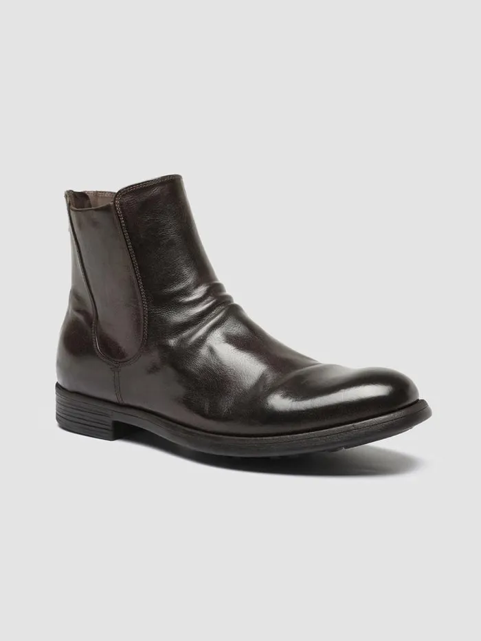 Men Officine Creative Footwear CHRONICLE 059 Brown Leather Zip Boots Men Officine Creative Footwear CHRONICLE 059 Brown Leather Zip Boots