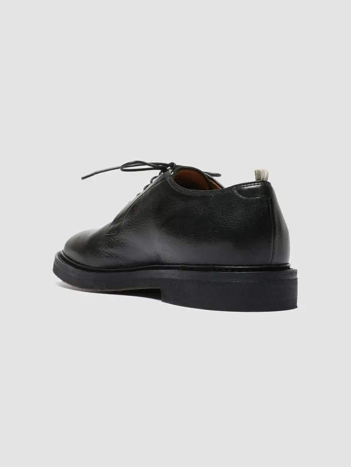 Men Officine Creative Footwear HOPKINS FLEXI 201 Black Leather Derby Shoes