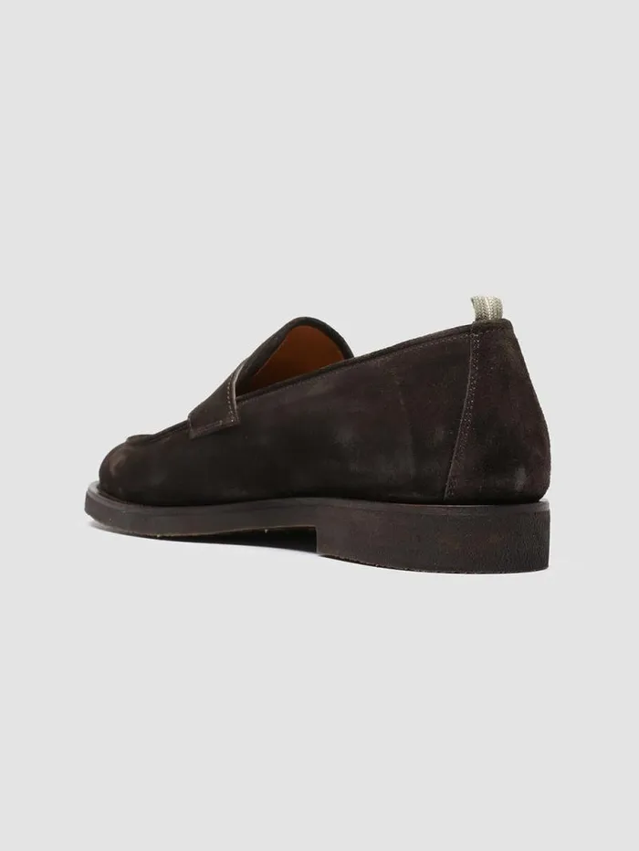 Men Officine Creative Footwear OPERA FLEXI 101 Brown Suede Penny Loafers Men Officine Creative Footwear OPERA FLEXI 101 Brown Suede Penny Loafers