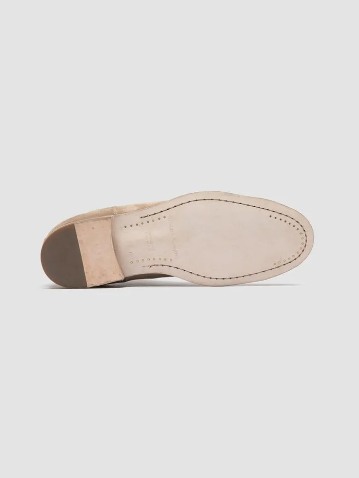 Men Officine Creative Footwear SOLITUDE 004 Taupe Suede Chelsea Boots