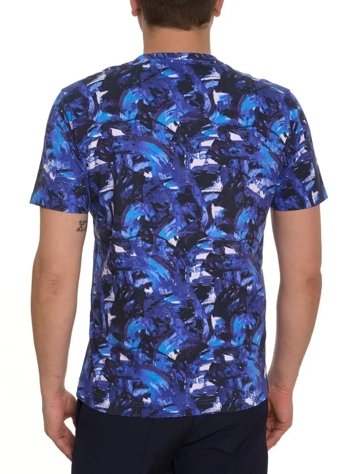 Men Polos and TShirts Robert Graham BRUSH STROKE GRAPHIC TSHIRT Navy