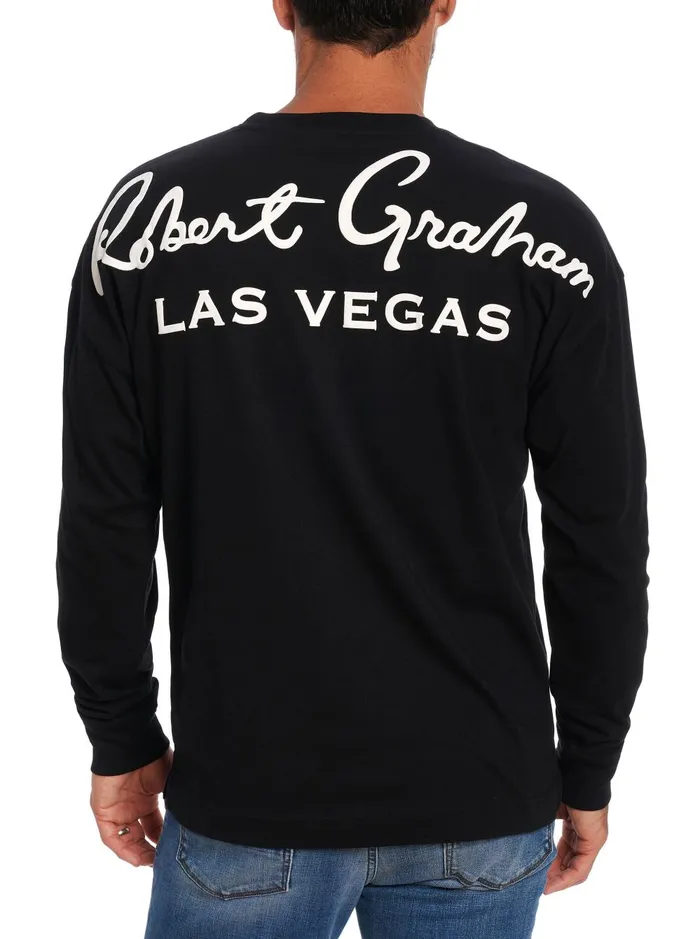 Men Polos and TShirts Robert Graham LAS VEGAS LONG SLEEVE TSHIRT Black